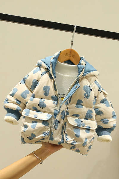 Kapuutsi ja lukuga laste jope poistele