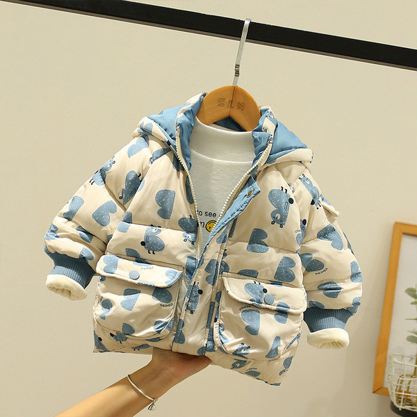 Kapuutsi ja lukuga laste jope poistele