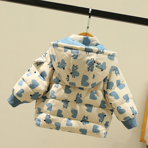 Kapuutsi ja lukuga laste jope poistele