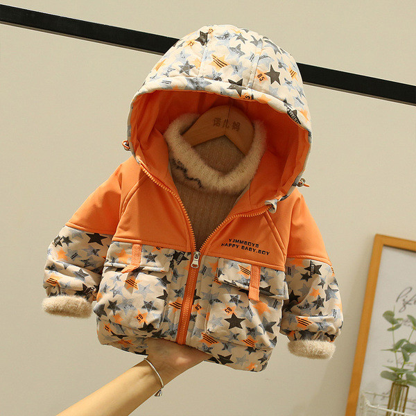 Dječja jakna za djevojčice i dječake s kapuljačom u obliku zvjezdica