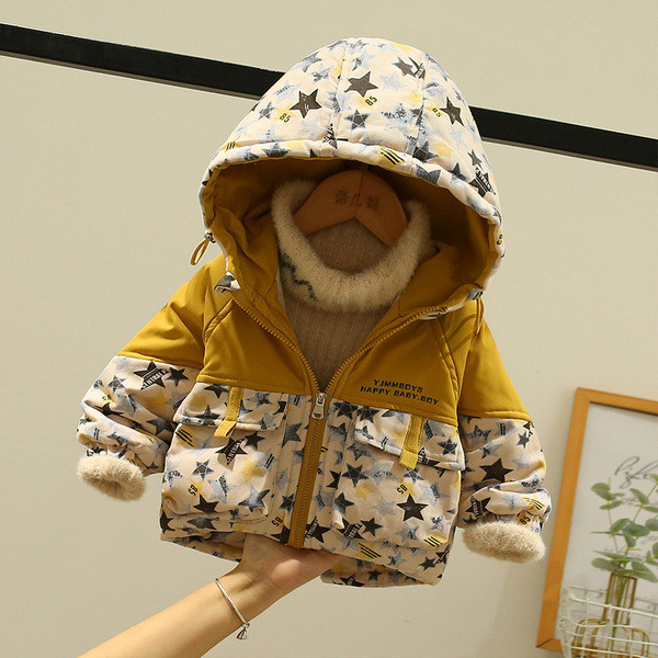 Dječja jakna za djevojčice i dječake s kapuljačom u obliku zvjezdica