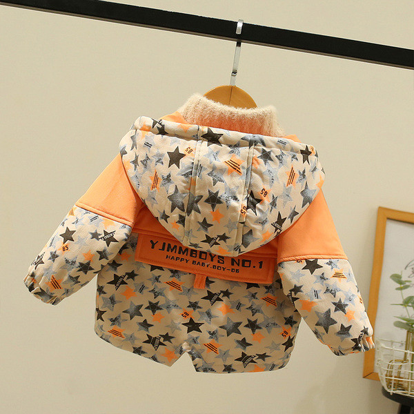 Dječja jakna za djevojčice i dječake s kapuljačom u obliku zvjezdica