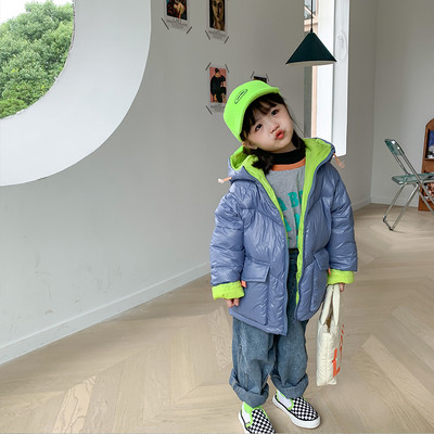 Παιδικό μπουφάν για αγόρια και κορίτσια με κουκούλα και επιγραφή