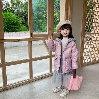 Παιδικό μπουφάν για αγόρια και κορίτσια με κουκούλα και επιγραφή