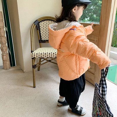 Παιδικό μπουφάν για αγόρια και κορίτσια με κουκούλα και επιγραφή