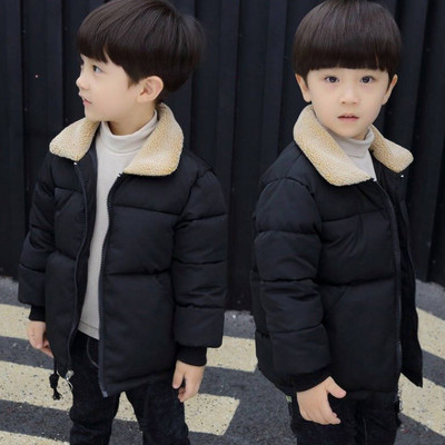 Χειμερινό μπουφάν για αγόρια με ζεστή φόδρα και φερμουάρ