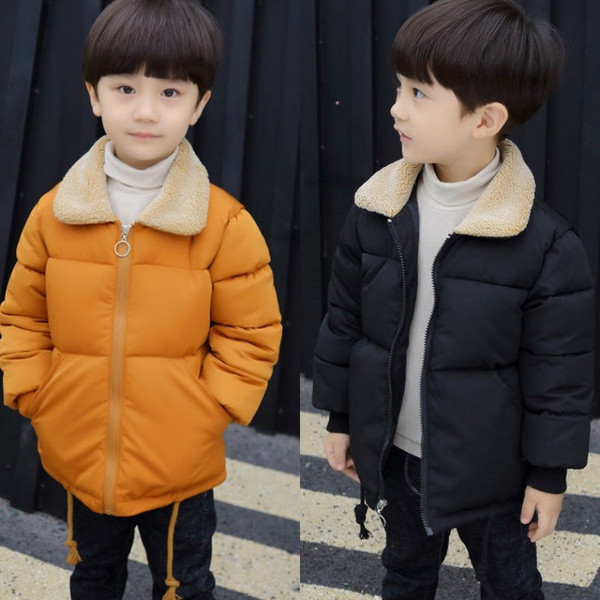 Χειμερινό μπουφάν για αγόρια με ζεστή φόδρα και φερμουάρ