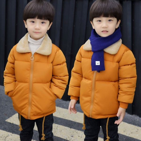 Χειμερινό μπουφάν για αγόρια με ζεστή φόδρα και φερμουάρ