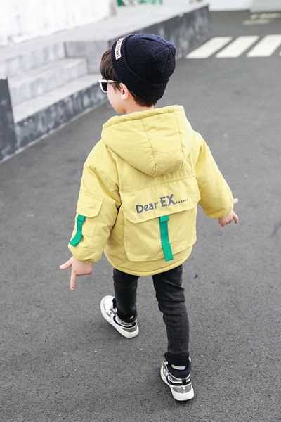 Kapuutsiga ja sooja voodriga laste vabaaja jope poistele