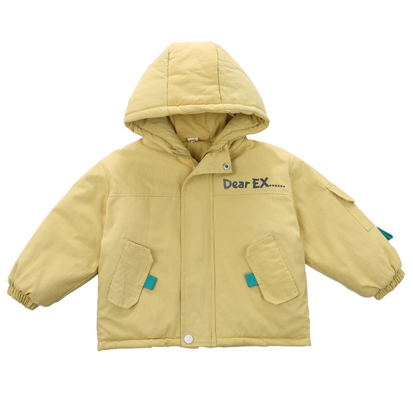 Kapuutsiga ja sooja voodriga laste vabaaja jope poistele