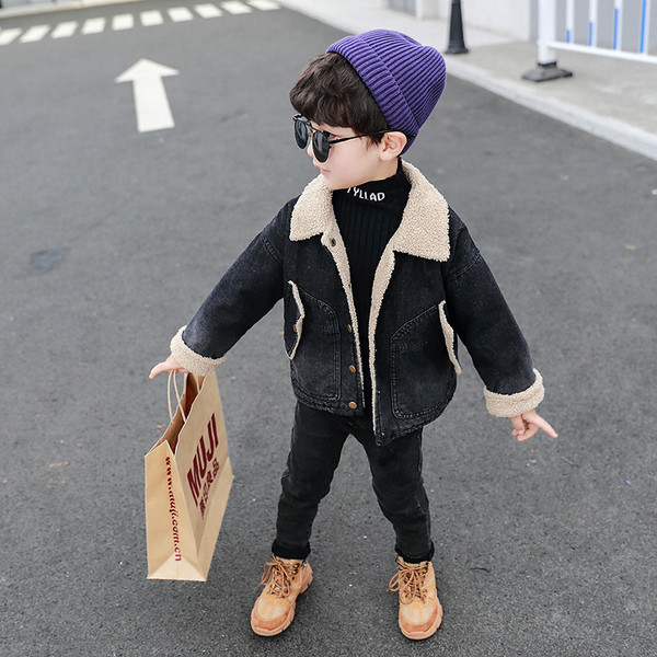 Sooja voodriga vabaaja laste teksajakk poistele