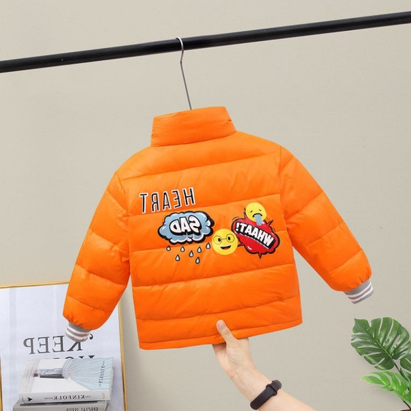 Παιδικό μπουφάν διπλής όψης με απλικέ και κουκούλα