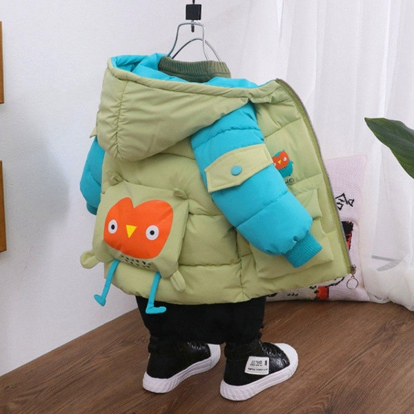 Χειμερινό μπουφάν με εφαρμογή 3D στη πλάτη