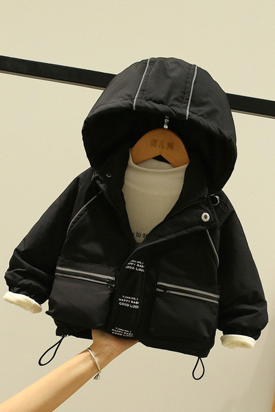 Παιδικό μπουφάν για αγόρια και κορίτσια με κουκούλα και κουμπιά