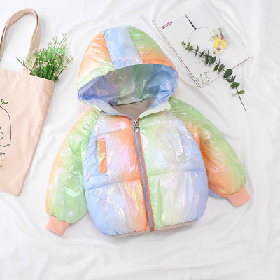 Νέο μοντέλο χρωματιστό παιδικό μπουφάν για κορίτσια με κουκούλα
