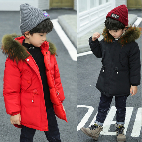 Geaca de iarna pentru copii cu puf si fermoar pentru baieti