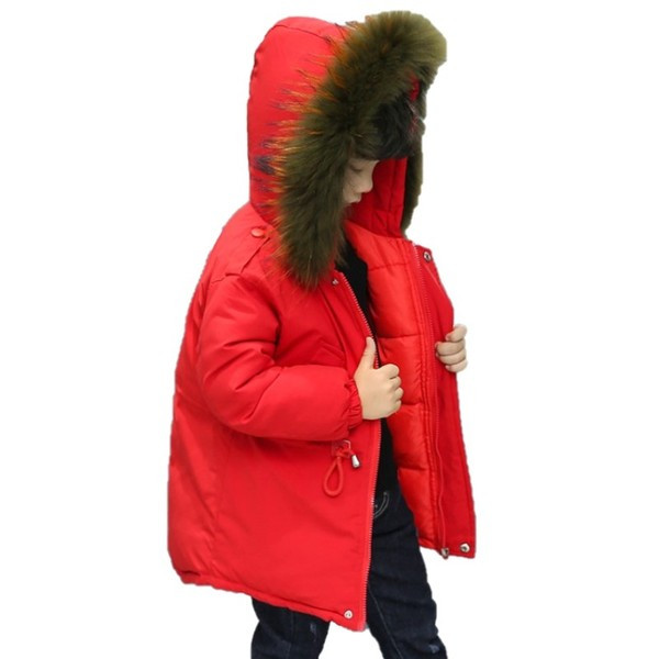 Geaca de iarna pentru copii cu puf si fermoar pentru baieti