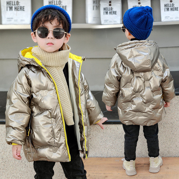 Παιδικό μπουφάν για αγόρια με κουκούλα και μαλακή φόδρα