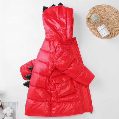 Χειμερινό παιδικό μπουφάν για αγόρια και κορίτσια με κουκούλα και τρισδιάστατα στοιχεία