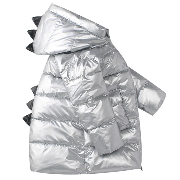 Χειμερινό παιδικό μπουφάν για αγόρια και κορίτσια με κουκούλα και τρισδιάστατα στοιχεία