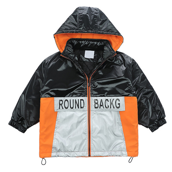 Παιδικό καθημερινό μπουφάν  με κουκούλα και επιγραφές κατάλληλο για αγόρια