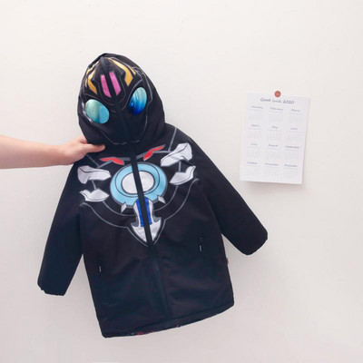 Μοντέρνο παιδικό μπουφάν για αγόρια με δύο πρόσωπα