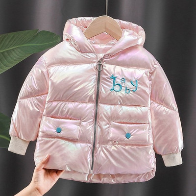 Uue mudeli kapuutsiga ja kirjadega laste jope poistele