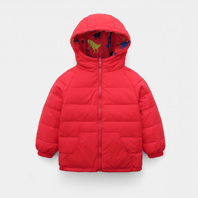 Παιδικό μπουφάν με δύο πρόσωπα με φερμουάρ και κουκούλα