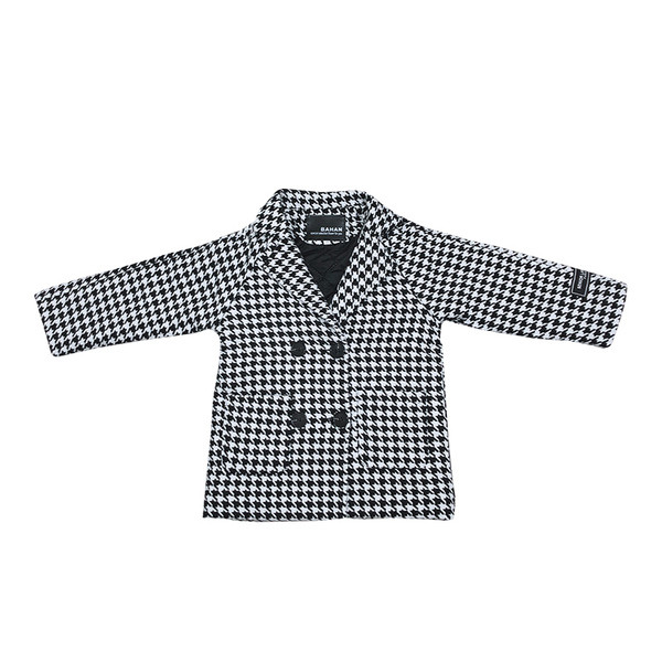 Μοντέρνο παιδικό καρό παλτό για αγόρια με ντεκολτέ 