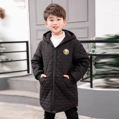 Kapuutsi ja tikandiga laste jope poistele