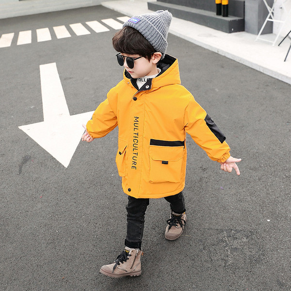 Kapuutsi ja lukuga laste vabaaja jope poistele