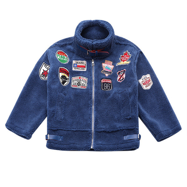 Moodne tikandi ja kõrge kraega laste jope poistele