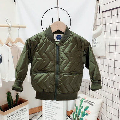 Παιδικό μπουφάν για αγόρια με οβάλ κολάρο και φερμουάρ