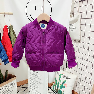 Παιδικό μπουφάν για αγόρια με οβάλ κολάρο και φερμουάρ