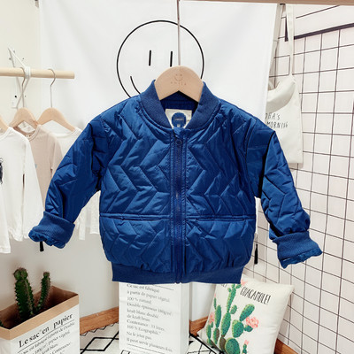 Παιδικό μπουφάν για αγόρια με οβάλ κολάρο και φερμουάρ