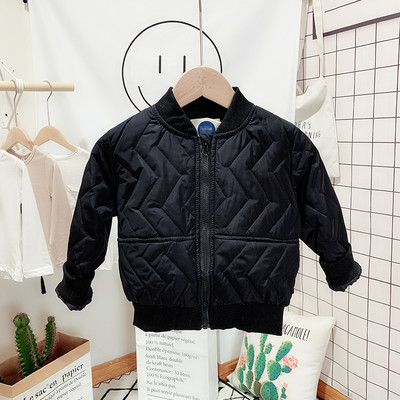 Παιδικό μπουφάν για αγόρια με οβάλ κολάρο και φερμουάρ