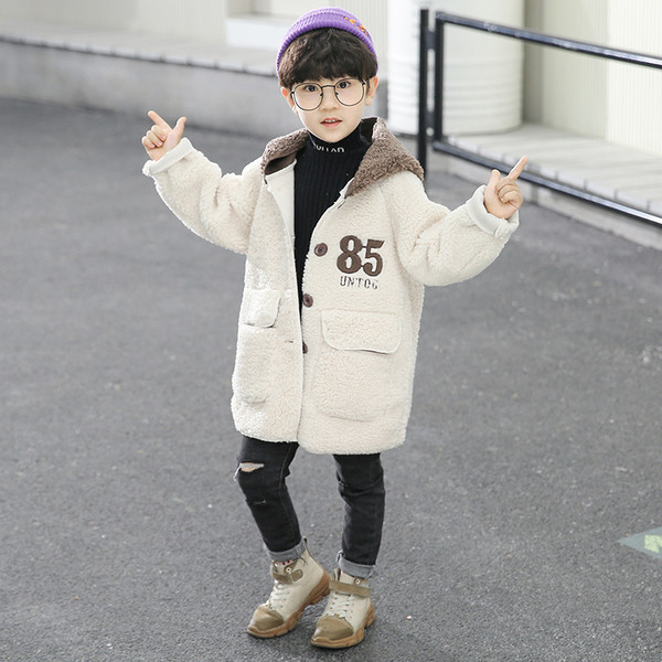 Καθημερινό παιδικό μπουφάν με κουμπιά και κουκούλα για αγόρια