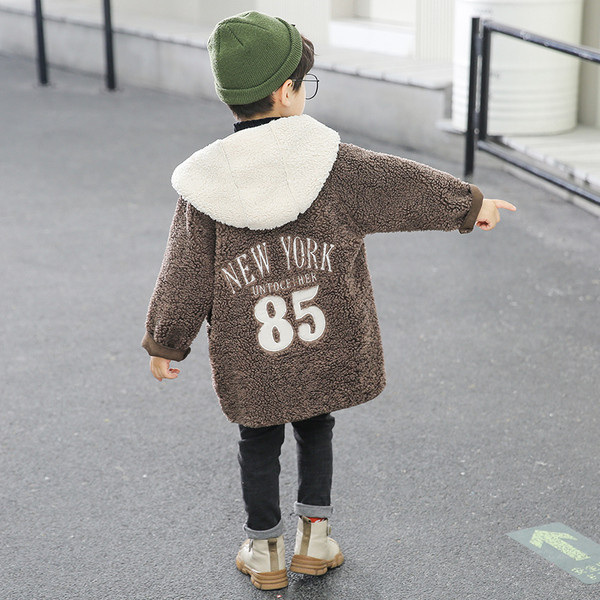 Καθημερινό παιδικό μπουφάν με κουμπιά και κουκούλα για αγόρια