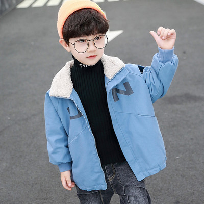 Poistele sobiv sooja voodri ja lukuga laste vabaaja jope