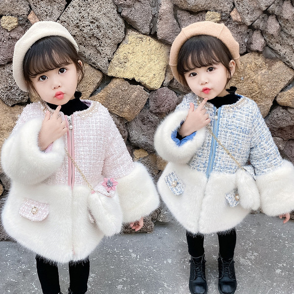 Moodne kohevate varrukatega laste talvejope