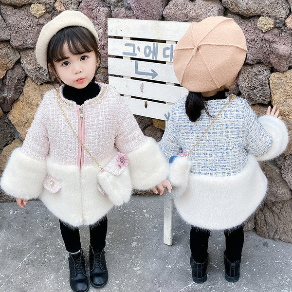 Moodne kohevate varrukatega laste talvejope