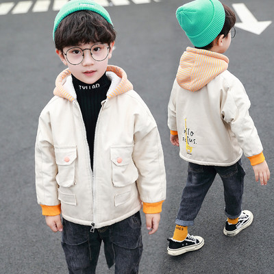Παιδικό μπουφάν για αγόρια με κουκούλα και φερμουάρ σε τρία χρώματα