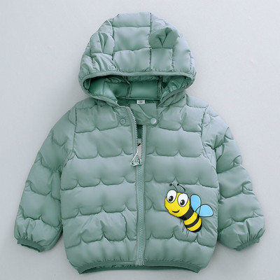 Talvine lühike jope 3D-rakendusega seljal