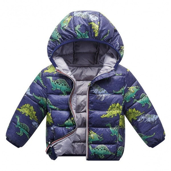 Μοντέρνο παιδικό μπουφάν με πολύχρωμο απλικέ για αγόρια