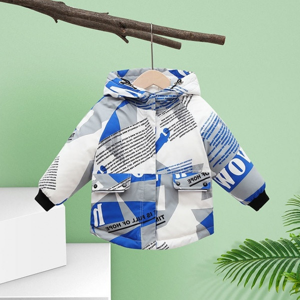 Νέο μοντέλο φθινοπώρο-χειμερινό μπουφάν με πολύχρωμο μοτίβο