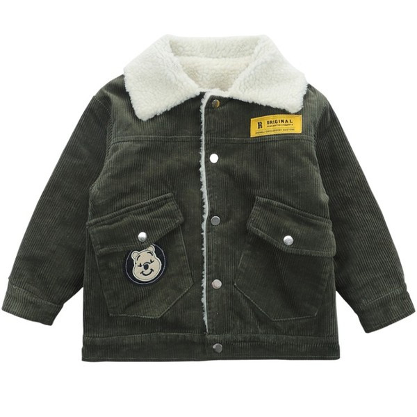 Moodne sooja voodriga laste jope poistele