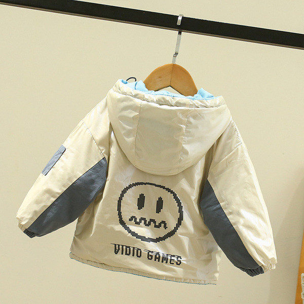 Παιδικό μπουφάν για αγόρια με κουκούλα και τσέπες