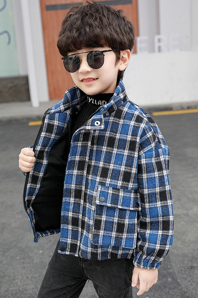 Poistele sobiv laste ruuduline jakk