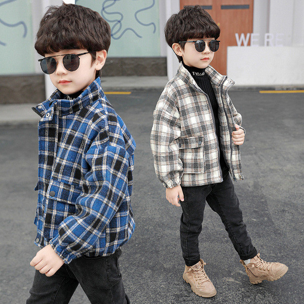 Poistele sobiv laste ruuduline jakk