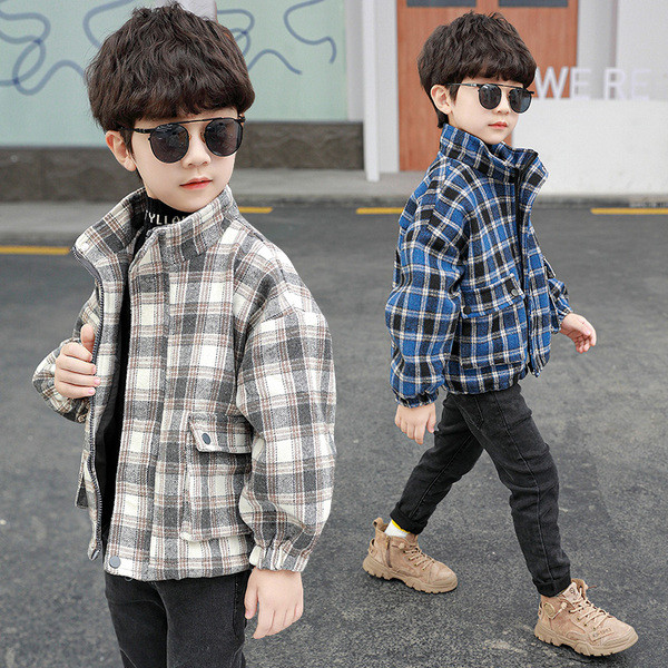 Poistele sobiv laste ruuduline jakk